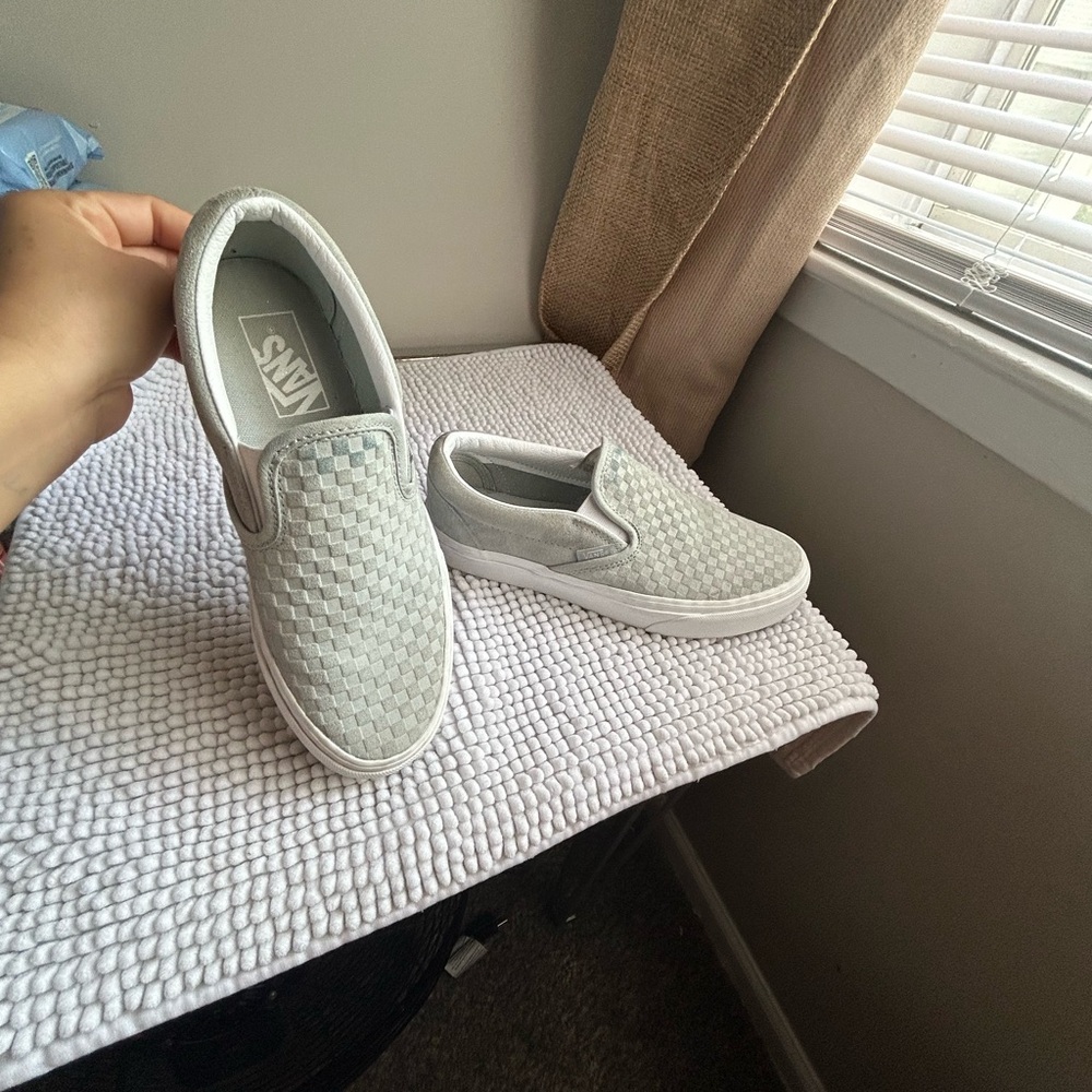 Vans Gray Slip-On Sneakers Casual Style